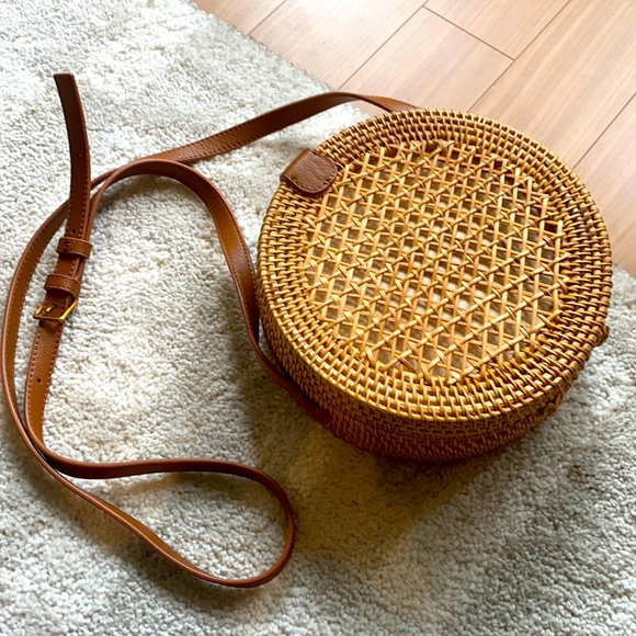 Auxiliary Handbags - Auxiliary (Aritzia) Wicker Round Bag
